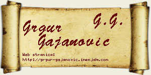 Grgur Gajanović vizit kartica